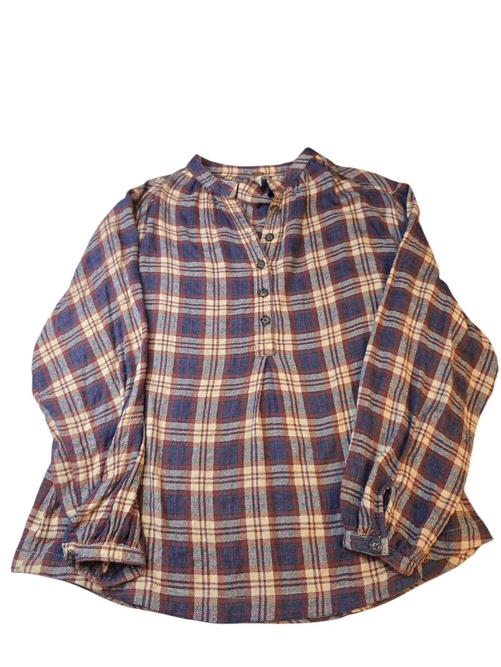 Free People Northern Bound Plaid Pullover Tunic